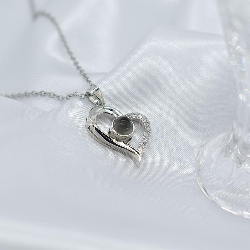 Colier cu Proiecție Pandantiv pentru Femei Trendy Versatil Colier Te Iubesc Colier în 100 de Limbi