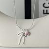 Y2K Kristall Schmetterling Schleife Herz Anhänger Halskette Für Frauen Süße Coole Mädchen Schlüsselbein Kette Trendy Ästhetischen Schmuck Zubehör
