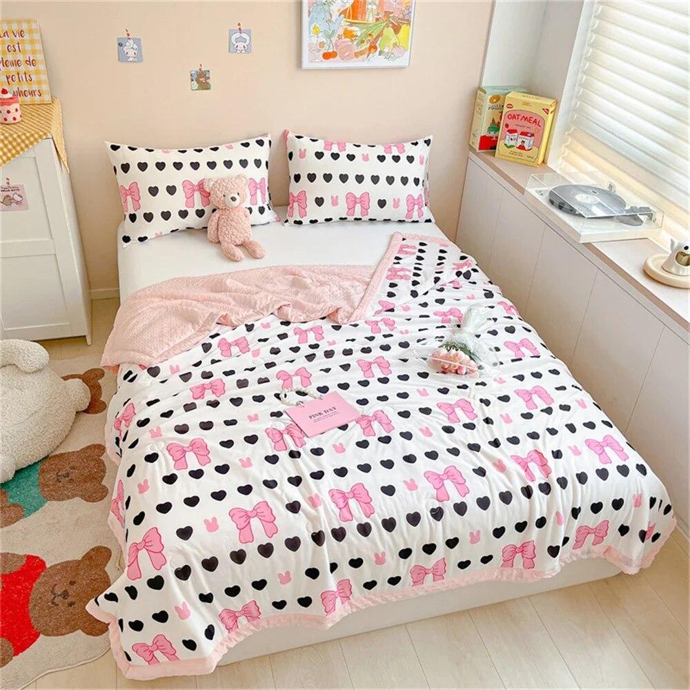 Cotton Summer Quilt Home Sofa Thin Air Conditioning Throw Blanket Soft Office Nap Blanket Bedroom Nap Home Decoration Bed Cover