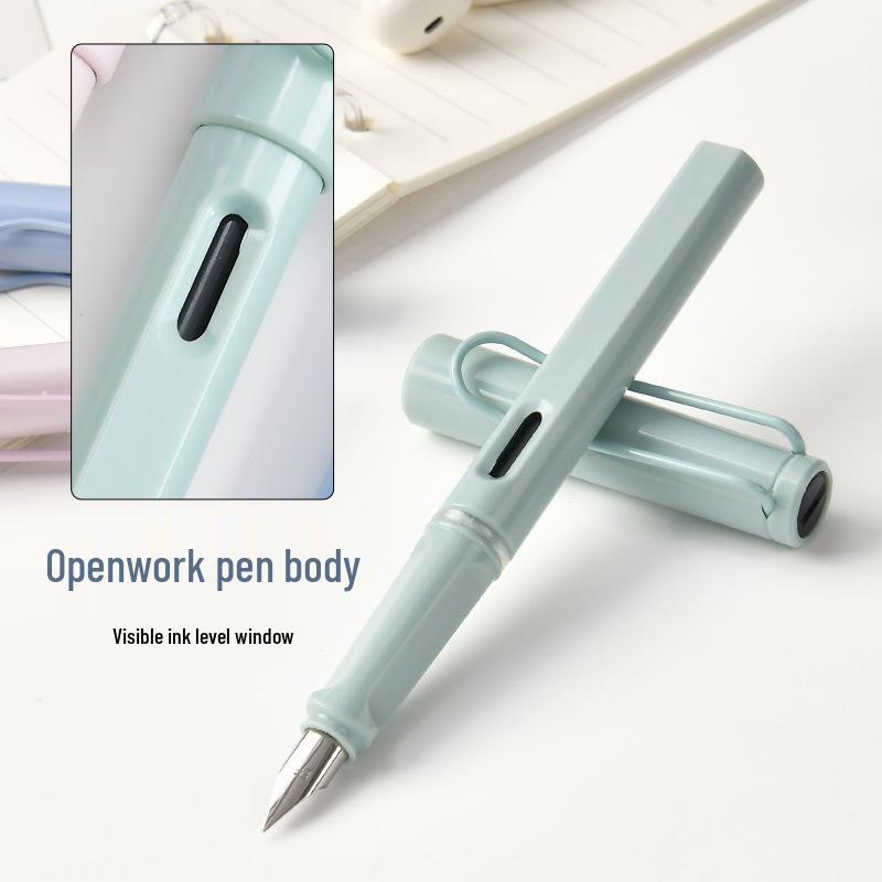 Morandi Gradient Fountain Pen: Customizable Calligraphy Pen with Logo Printing, EF/F Nib, and Ink Cartridges.