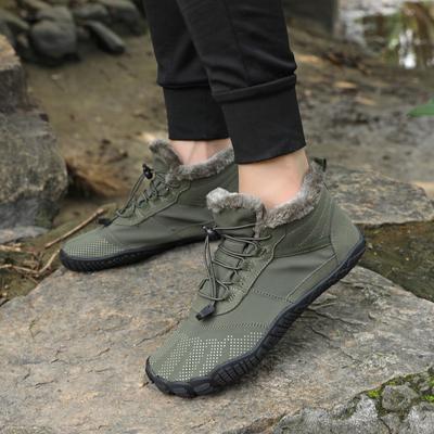 Winter Outdoor Velvet Hiking Shoes Five-finger Cotton Shoes Sports Cycling Warm, Thickened Non-slip Waterproof Men's and Women's Hiking