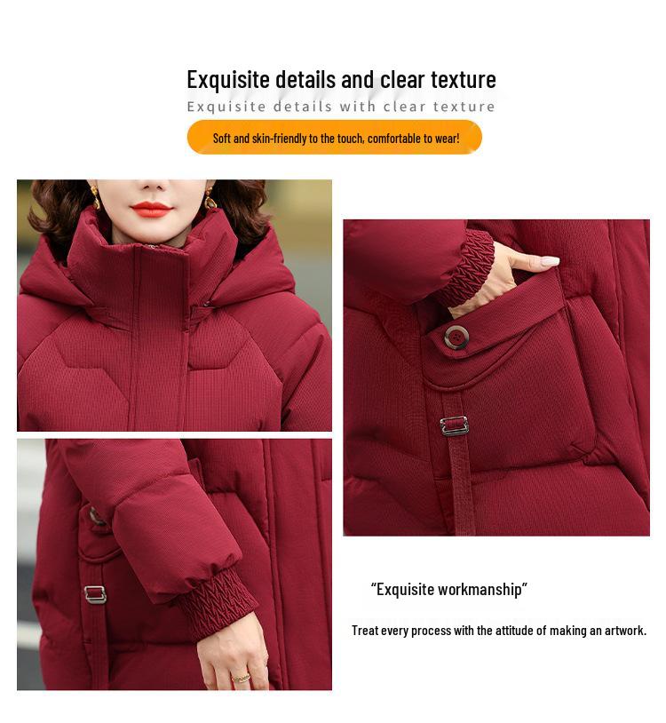Stylish 2025 Winter Warm Cotton Coat for Middle-Aged & Elderly Women