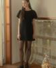 Aejeuipeu Celine Puff Dress (Black)