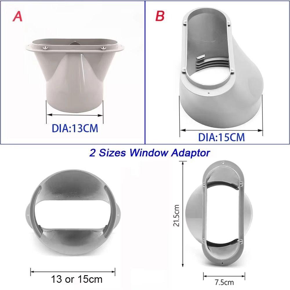 Flexible Portable AC Vent Hose Adjustable Air Connector Adapter Portable Vent Duct Tube Indoor Use