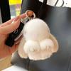 Cute Bunny Doll Plush Keychain Fashion Soft Fluffy Backpack Pendant Home Car Decoration Gift Toy Real Mink Fur Rabbit Keychains
