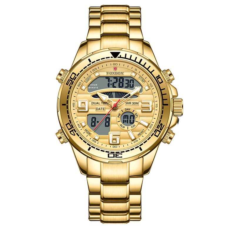 FOXBOX Digital Men Military Watch Waterproof Wristwatch LED Quartz Clock Sport Watch Male Big Watches Men Relogios Masculino+Box