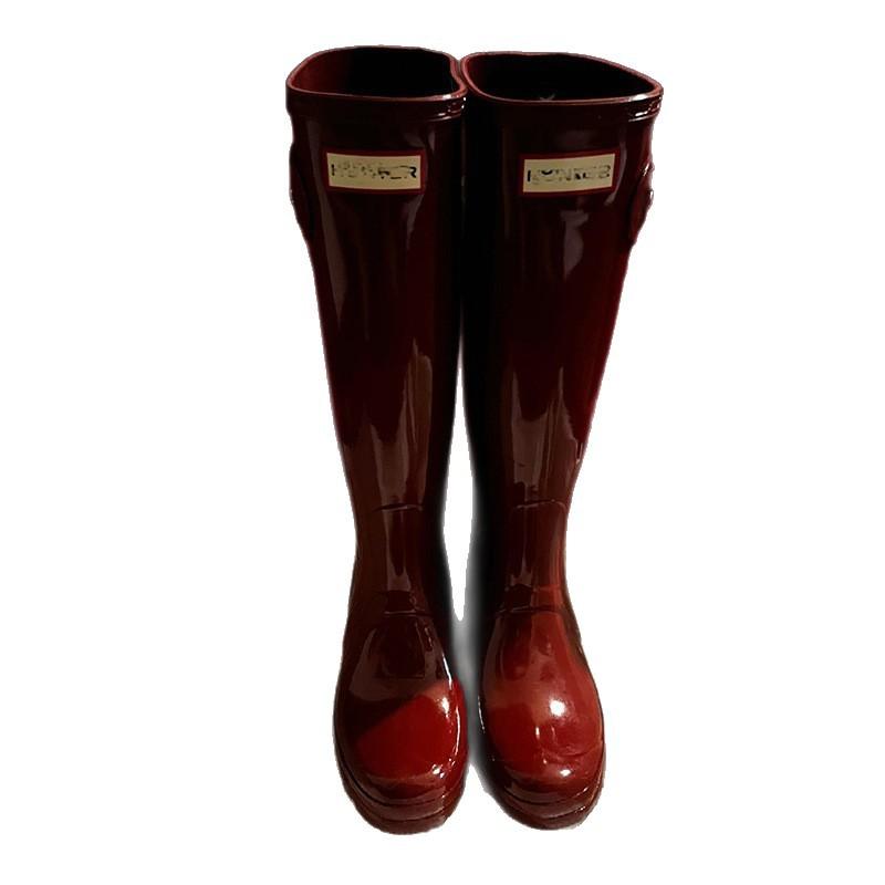 2025 Rain Boots~ Leather Platform Boots Children's Winter New Fashion Round Head Knight Boots Boots Boots High Boots