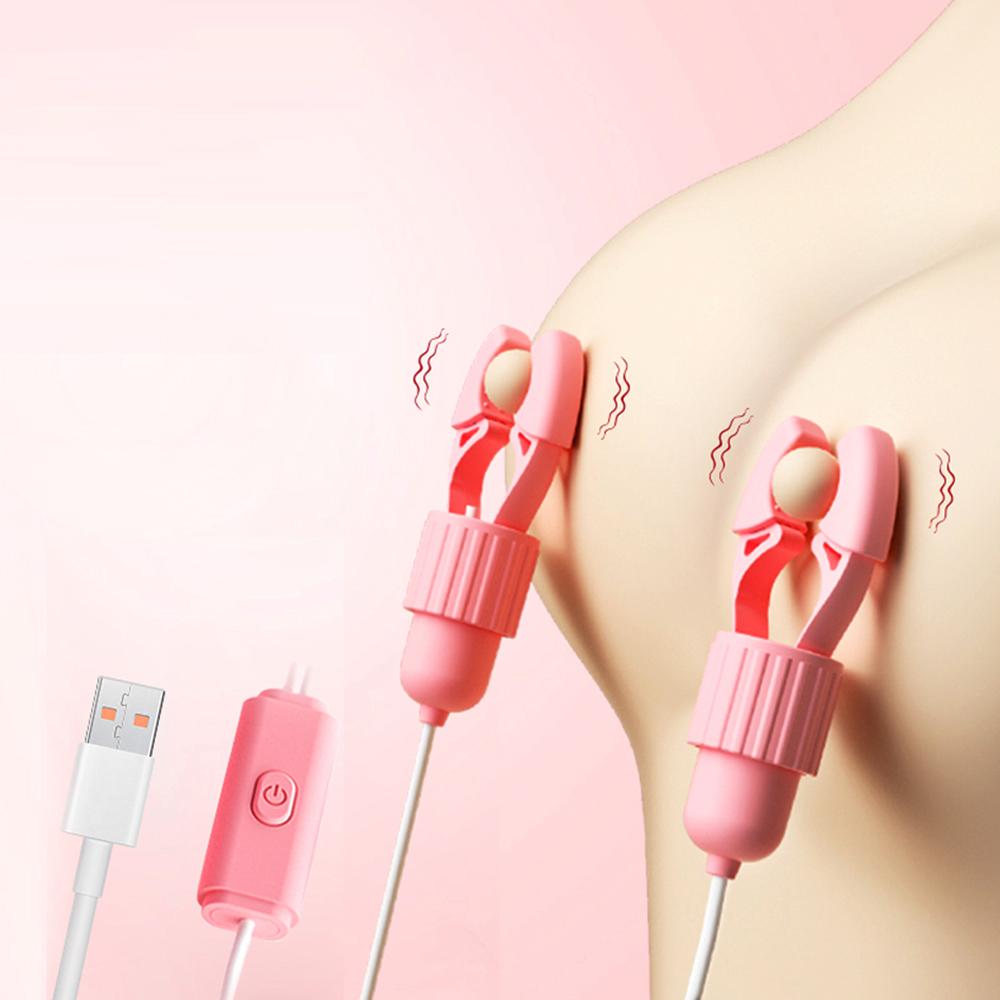 Nipple Vibrator Vibrating Clamps Clitoral Clip Breast Massage Clitoral Stimulation Masturbator Female Sex Toy for Women Adult18+