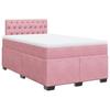 Pink Box Spring Bed with Mattress 120 X 200 Cm Velvet