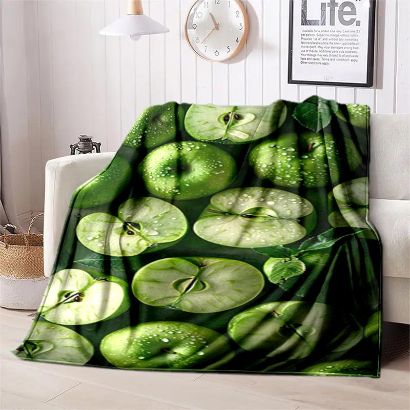 1PC Food Elements printed blanket, all season lightweight home office outdoor nap multifunctional blanket A2