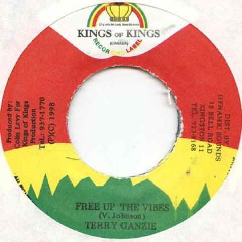 

7inch Record TERRY GANZIE - Free Up The Vibes Kings Of Kings 1998 Jamaica Reggae, Ska & Dub