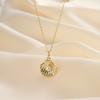 RINNTIN SGPN81 Fashion Summer Beach Shell Freshwater Pearl 925 Sterling Silver Sea Shell Pendant Necklace