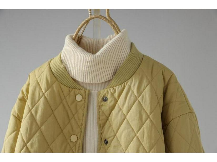 Damen Steppjacke Argyle 2025: Winter Kurz, Lockerer Schnitt, Einfarbig, Leicht & Modisch