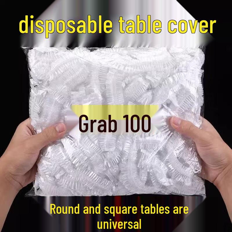 ZISIZ Extra Thick Red Disposable Drawstring Tablecloth