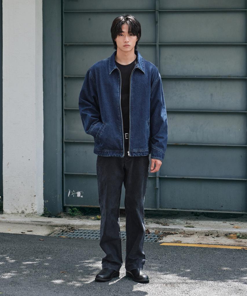 STCO Diems Denim Contrast Collar Blouson Navy (Oversized)_Ddjxa61Osn