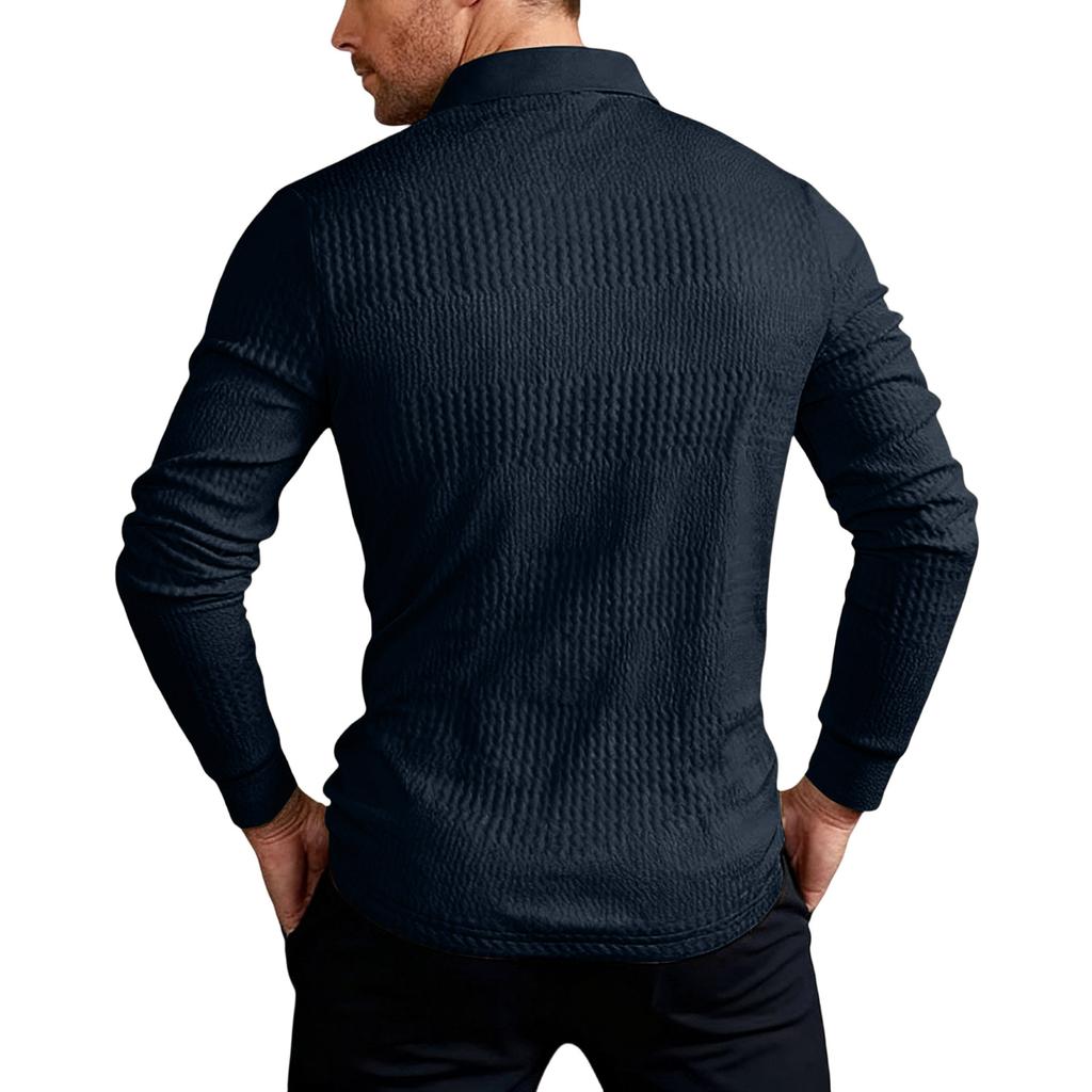 Men's  Leisure  Fashion  Monochrome  Shirt  Upper Garment