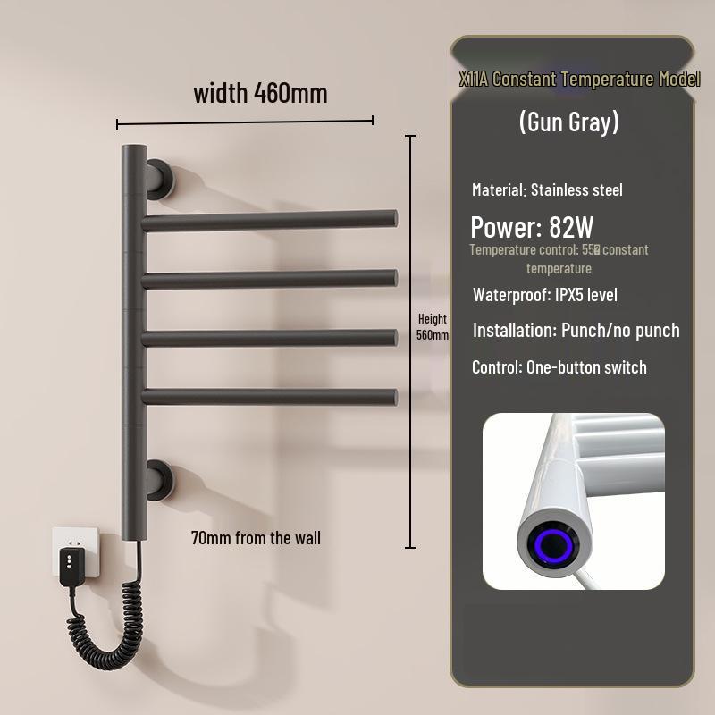 

Беспроводная сушилка для полотенец с подогревом и хранение: Умное решение для ванной с постоянной температурой