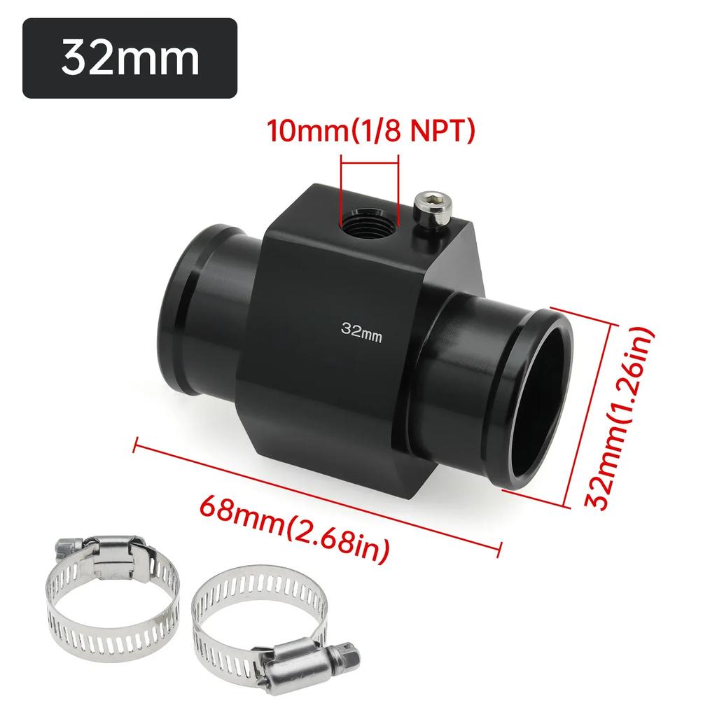 Adapter Rury Czujnika Temperatury Wody Wskaźnik Adapter Węża Chłodnicy Niebieski Czarny Adapter Czujnika Temperatury Adapter Wskaźnika Samochodowego do Samochodu Łodzi