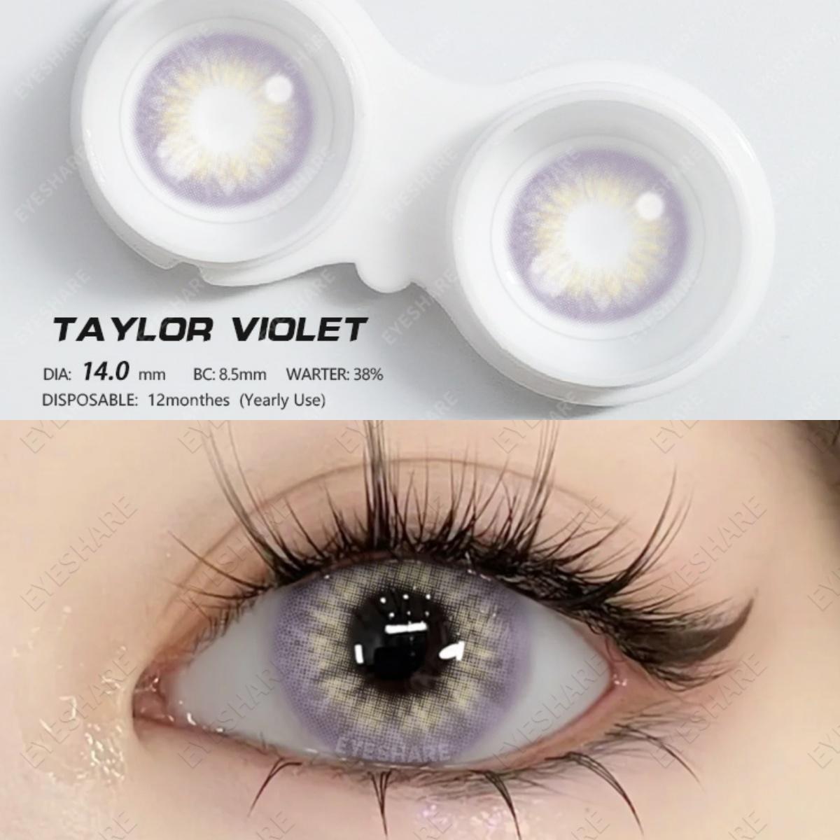 

Eyeshare Цветные контактные линзы, модные синие линзы для очков, фиолетовые натуральные бьюти-линзы, розовые нежные линзы, 1 пара