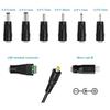 AC100-240V 50/60HZ Multi Purpose Power Supply Adapter 30W DC3V-12V USB 5V2.1A Adjustable + 8pcs Connectors for Laptops