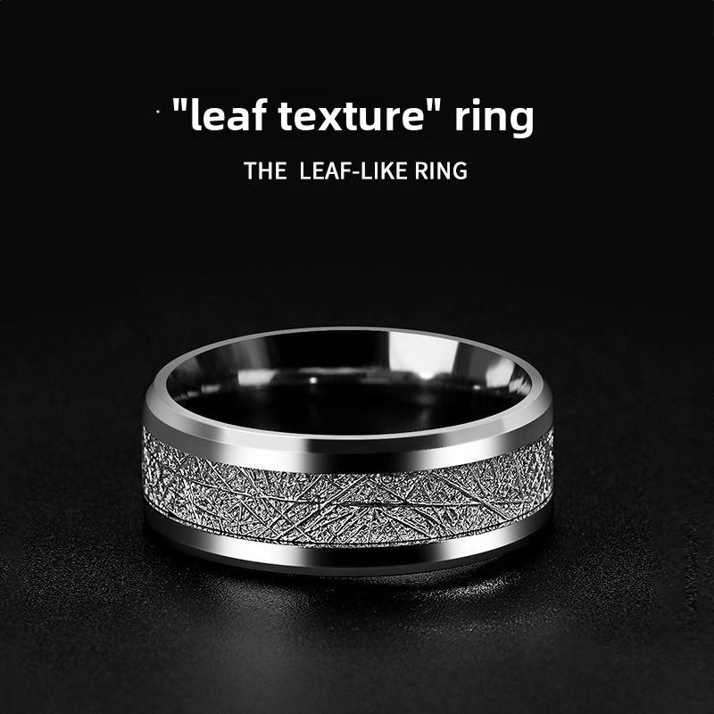 Ring Men's Tide Advanced Sense Index Finger Female Couple Ring Niche Design Titanium Steel Does Not Fade