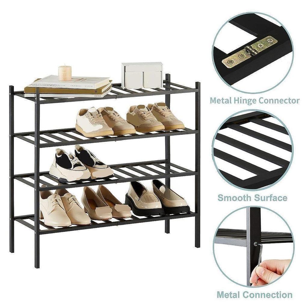 Shoe Rack Vertical Multifunctional Shoe Organizer for Entryway Dorm Hallway