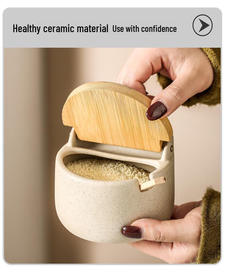 Japanese Retro Ceramic Spice Jar Set for Kitchen and Restaurant Storage