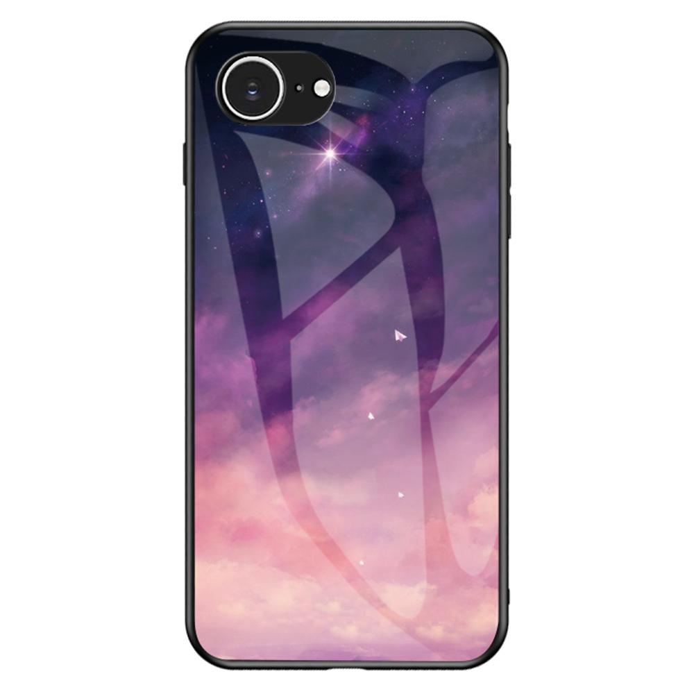 

For iPhone 16e Case Starry Sky Pattern Tempered Glass Phone Cover Dream Starry Sky