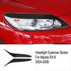 Carbon Fiber Headlight Eyelid Eyebrow Cover Trim For Mazda RX-8 2004-2008