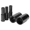 1/2" Drive Deep Impact Socket Set Drive Metric Wrench Black Socket Deep Impact Socket Pneumatic Wrench Head Tire Removal Tools
