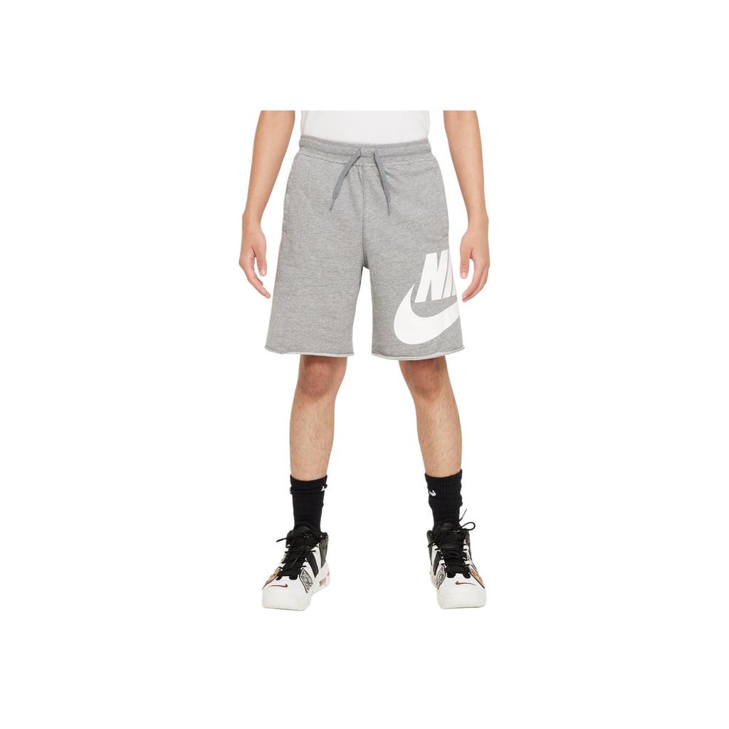 Nike Letter Logo Printed Lace-Up Casual Shorts Kids shorts Light-Gray 939610-091