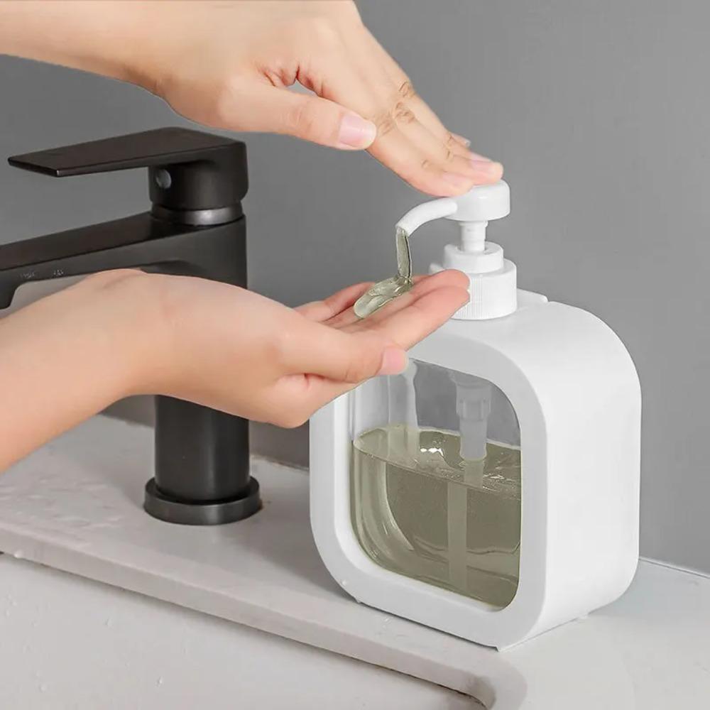 PET Plastic 300ml, 500ml Square Shampoo Bottle, Shampoo Bottle, Transparent Portioning Bottle, Soap Dispenser, Reusable