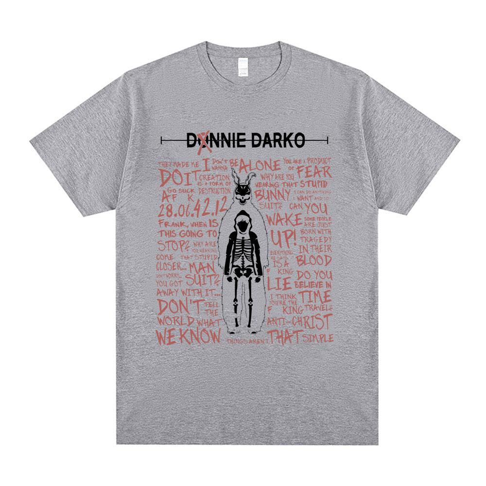 Film Donnie Darko Graficzny T-shirt Męski Damski Casualowy Bawełniany T-shirt Mężczyzna Gotycki Rockowy Klasyczny Vintage Krótki Rękaw T-shirt