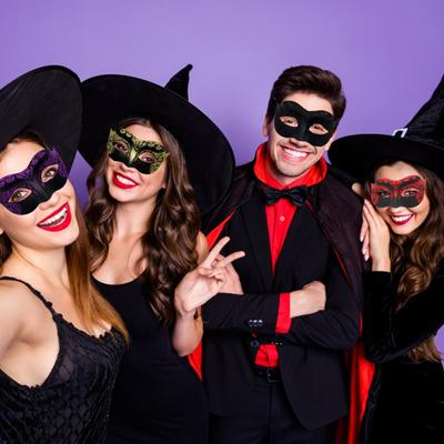 Masquerade Masque for Couples Retro Design Halloween Costume Masque Mysterious Elegant Venetian Party Masque for Women Men