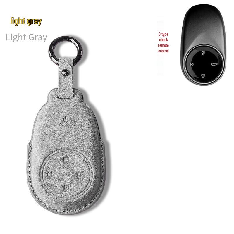 Nezha Key Case: Premium Suede Wrap for UPro New Energy Car Key