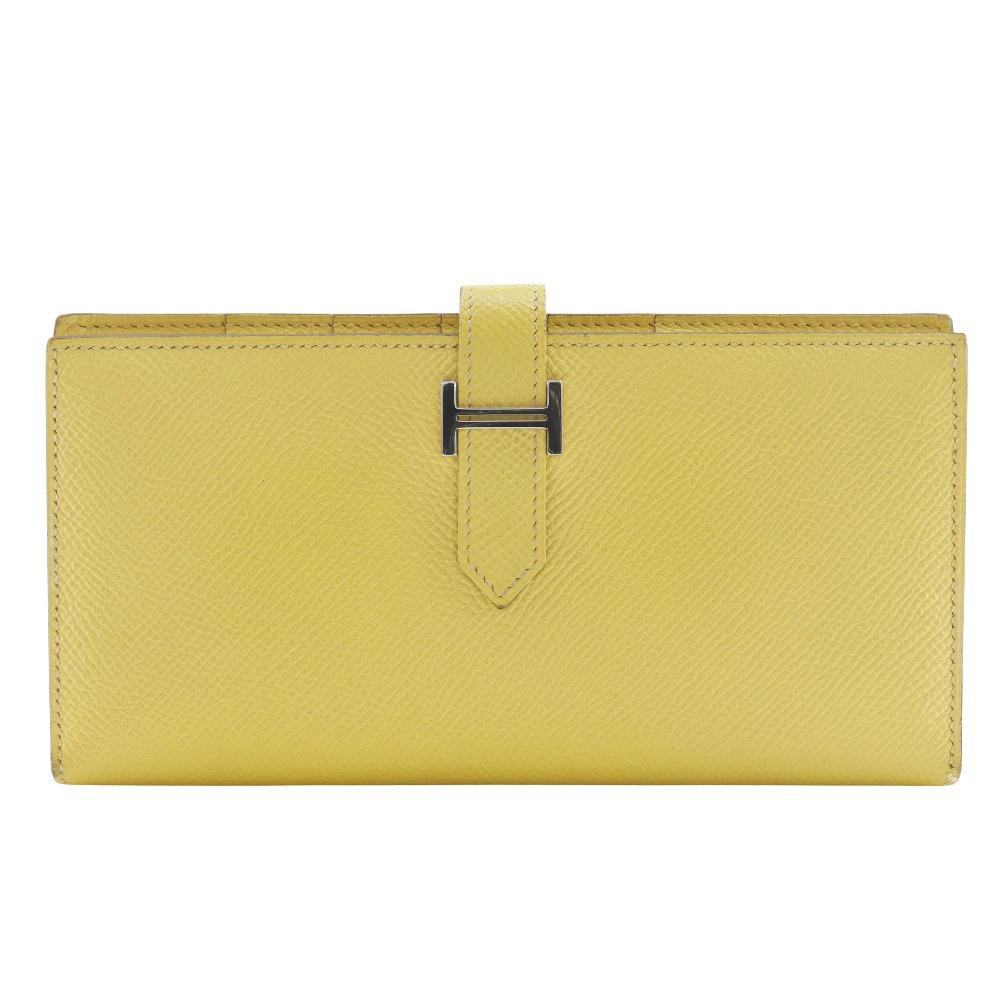 

HERMES Beansufla Purse yellow Epsom Women Used