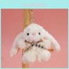 Cute Plush Rabbit Keychain With Super Soft Short Pile For Kids School Bags