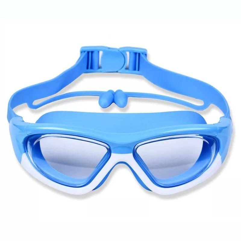Children's Swimming Goggles With Earplugs Pc Anti-fog Swim Glasses Ak2191 Pink White Boxed Style