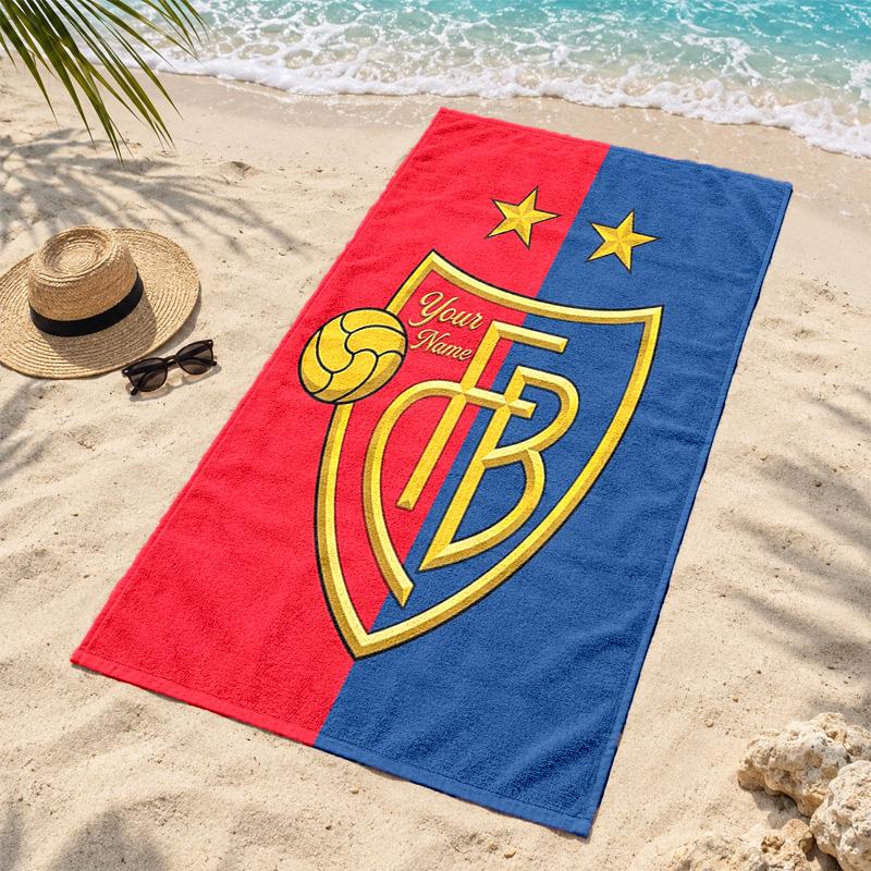 FC Basel Custom Name Beach towels also serve as bath towels summer essential a musthave for the outdoors the beach and the pool