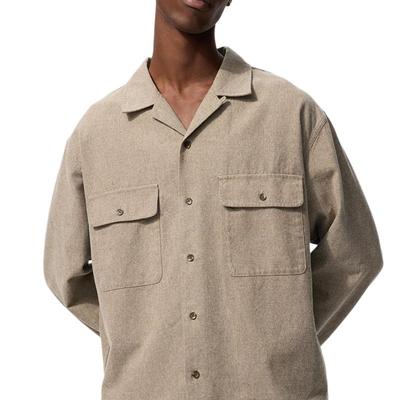 X JW Anderson Collaboration FW25 Button Flap Pocket Hem Logo Embroidered Comfortable Loose Long Sleeve Shirt Men Shirts 479997-32