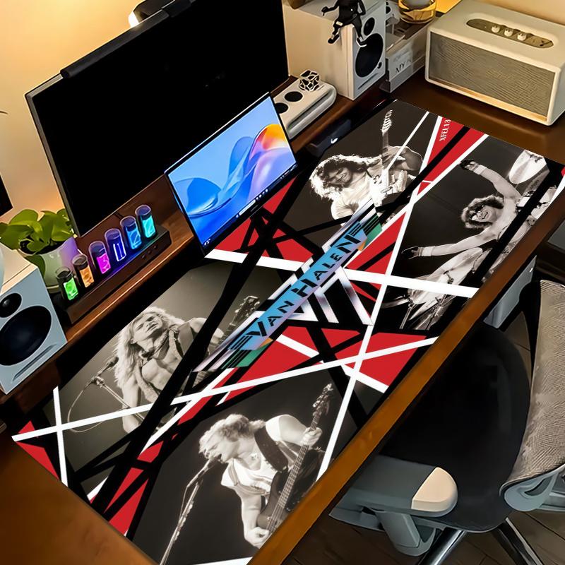Van Halen Color Mouse Pad Large Gaming Table Cushion Non-slip Laptop Tablet Big Mousepad XXL Mat Mini PC Playmat With Lock edge