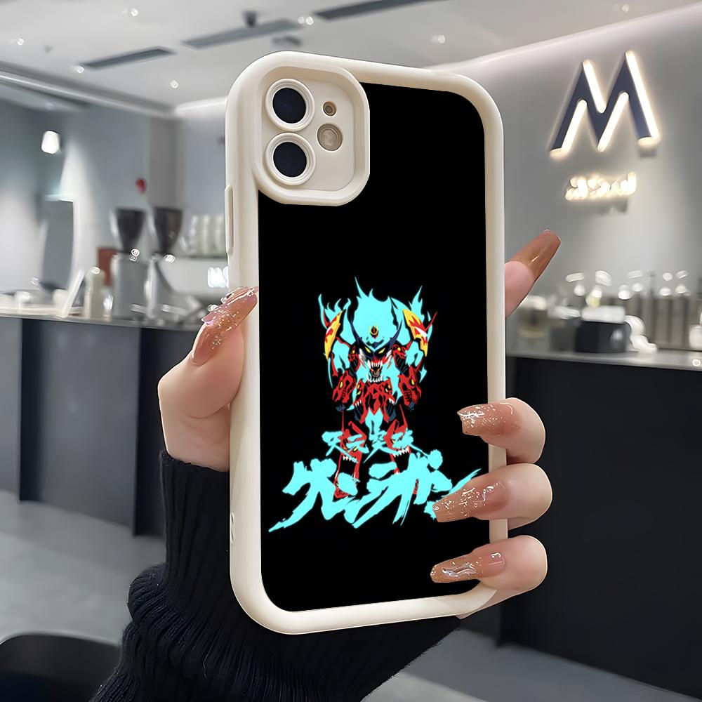 Anime Gurren Lagann Phone Case For IPhone Air 17 Pro Max 16 E 15 14 Pro Max 13 12 11 Mini Plus Soft Silicone White Cover