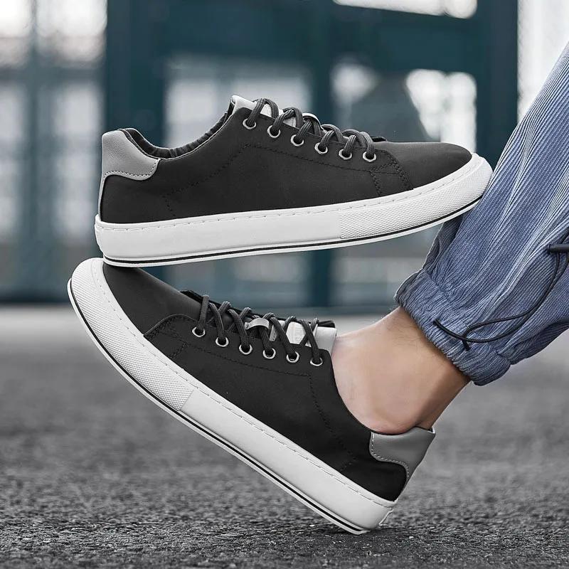 Men Canvas Shoes Lace-up Fashion Sneakers Mens Vulcanized Shoes Casual Breathable Sneakers New Tenis Masculino Zapatillas Hombre