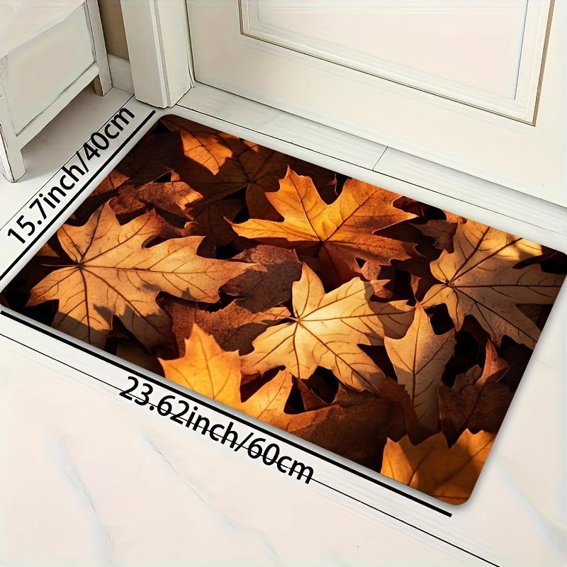 1Pcs Anti Fatigue Kitchen Rugs, Autumn Maple Leaves Print Waterproof Non-Slip Thick Cushioned Kitchen Mat Heavy Duty Comfort Standing Mat for Kitchen