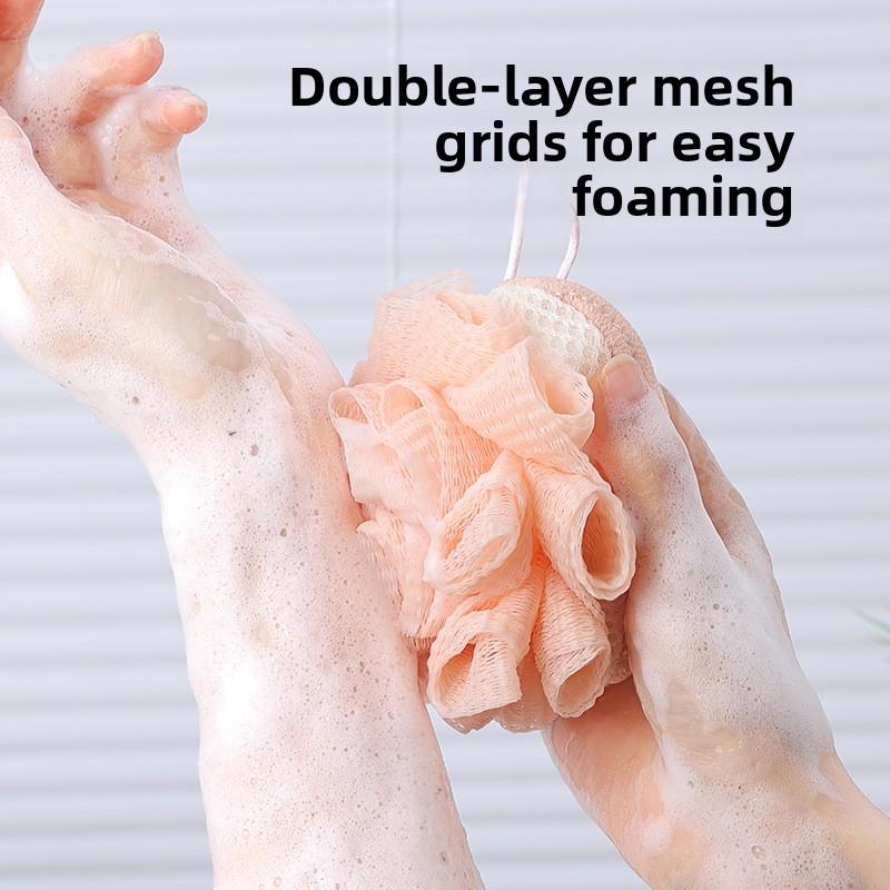 Bath Shower Ball - Soft and Non-abrasive, No Pain, No Irritation, Bubble Bath Flowers, Hanging Shower Flowers