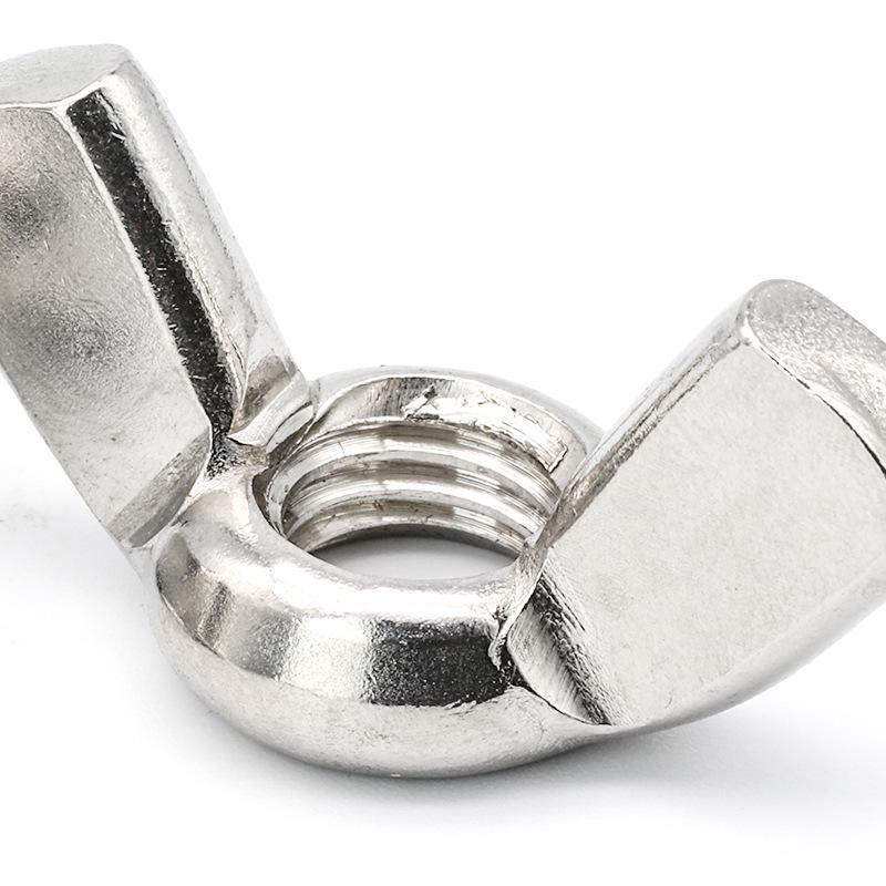 201/304 Stainless Steel Hand-Tightened Wing Nut M3/M4/M6