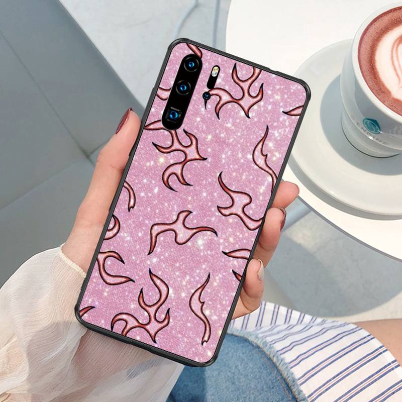 

Aesthetic Purple Flame Green Pink Blue White Phone Case For Samsung S7 Edge S8 S9 S10 Plus S10 Lite S20 Ultra S21 S30 Shell Galaxy S20 Lite