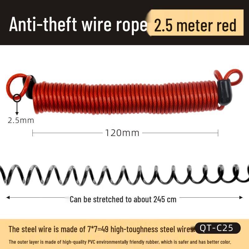 Retractable Steel Wire Fishing Lanyard