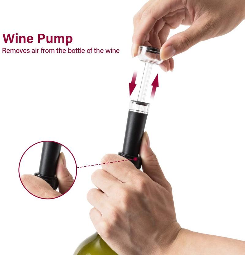 Electric Wine Bottle Opener Kit Automatic Cork Opener with Aluminum Vacuum Cutter |