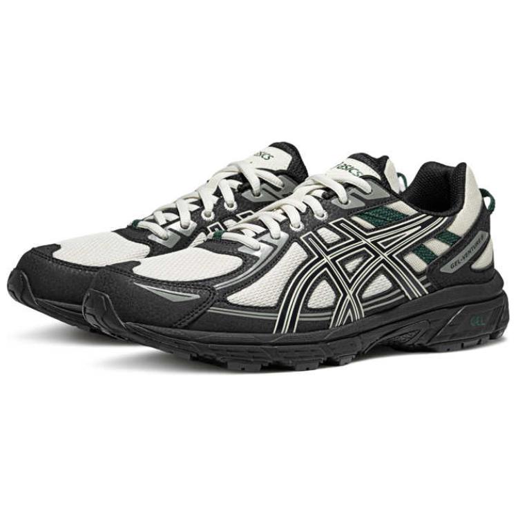 Asics Gel Venture 6 Low Top Trail Running Shoes Men's White Black Sneakers 1011B550-301